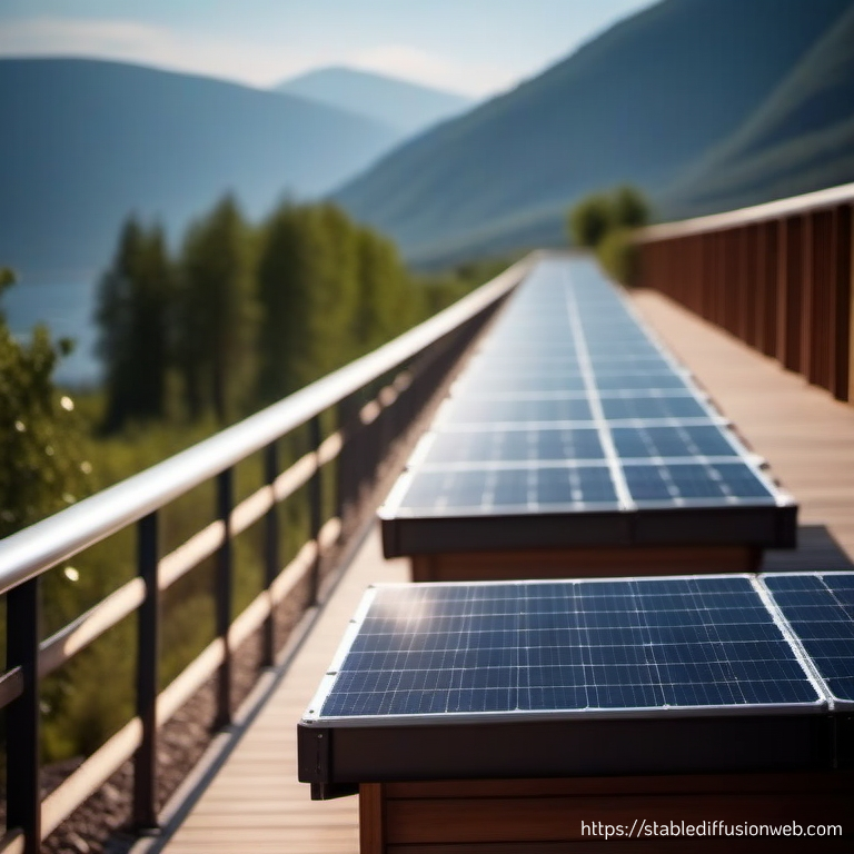 Placas solares en piso: Terraza